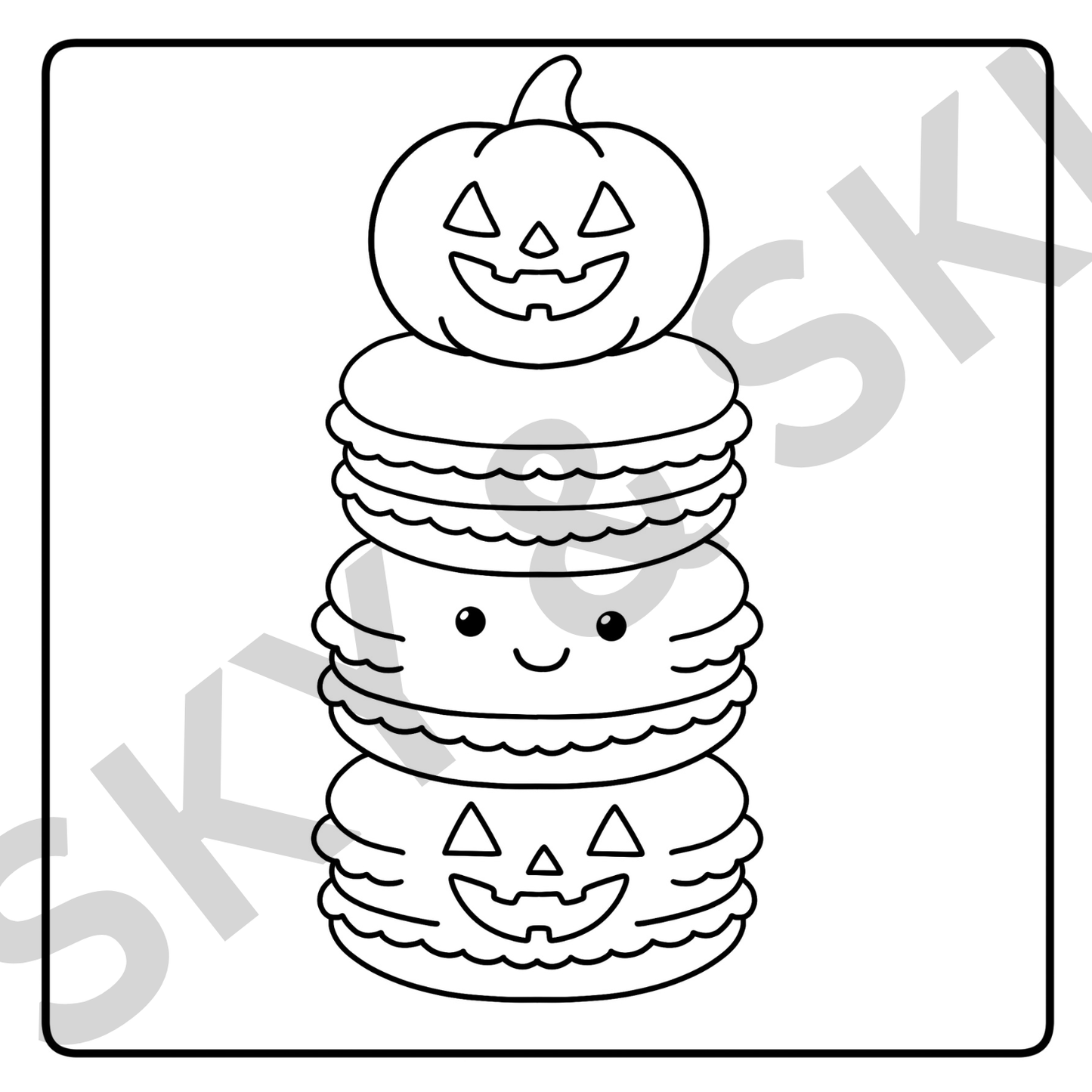 Halloween sweet treats X6 hand drawn images digital download