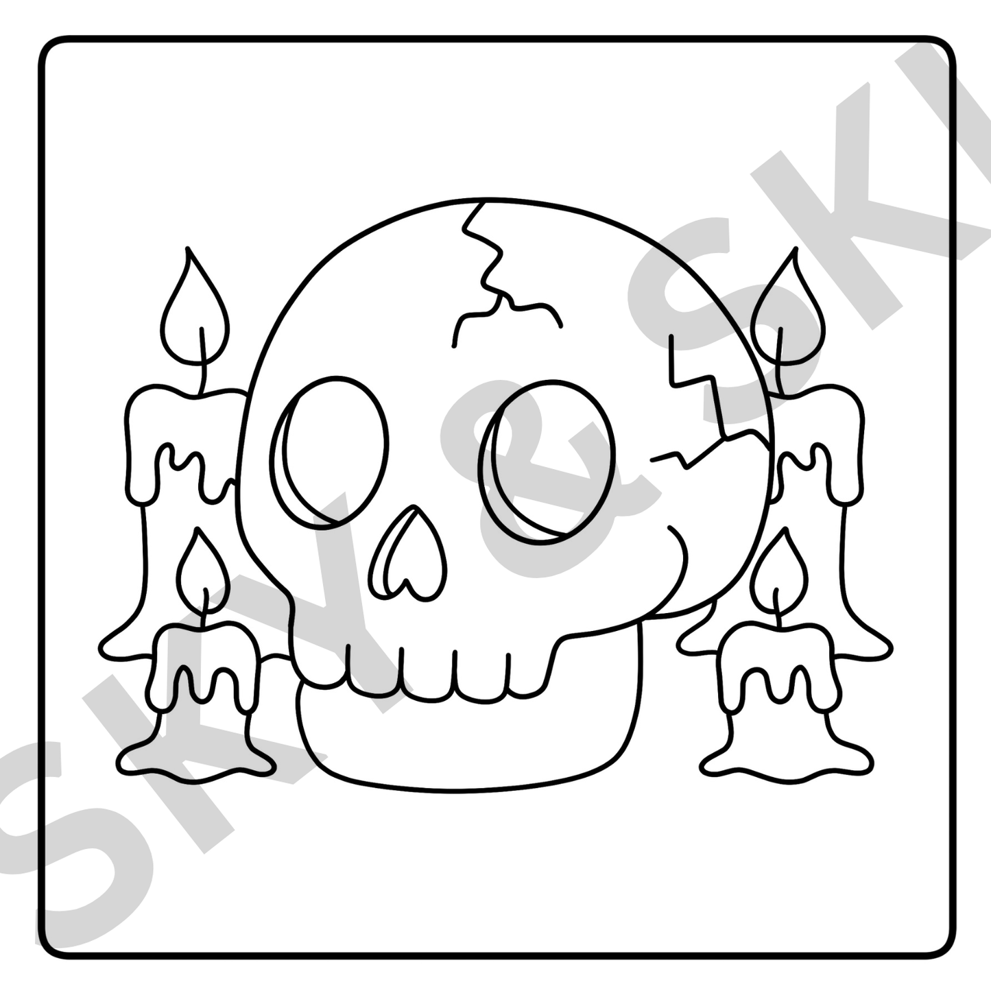 Happy Halloween X6 hand drawn images digital download