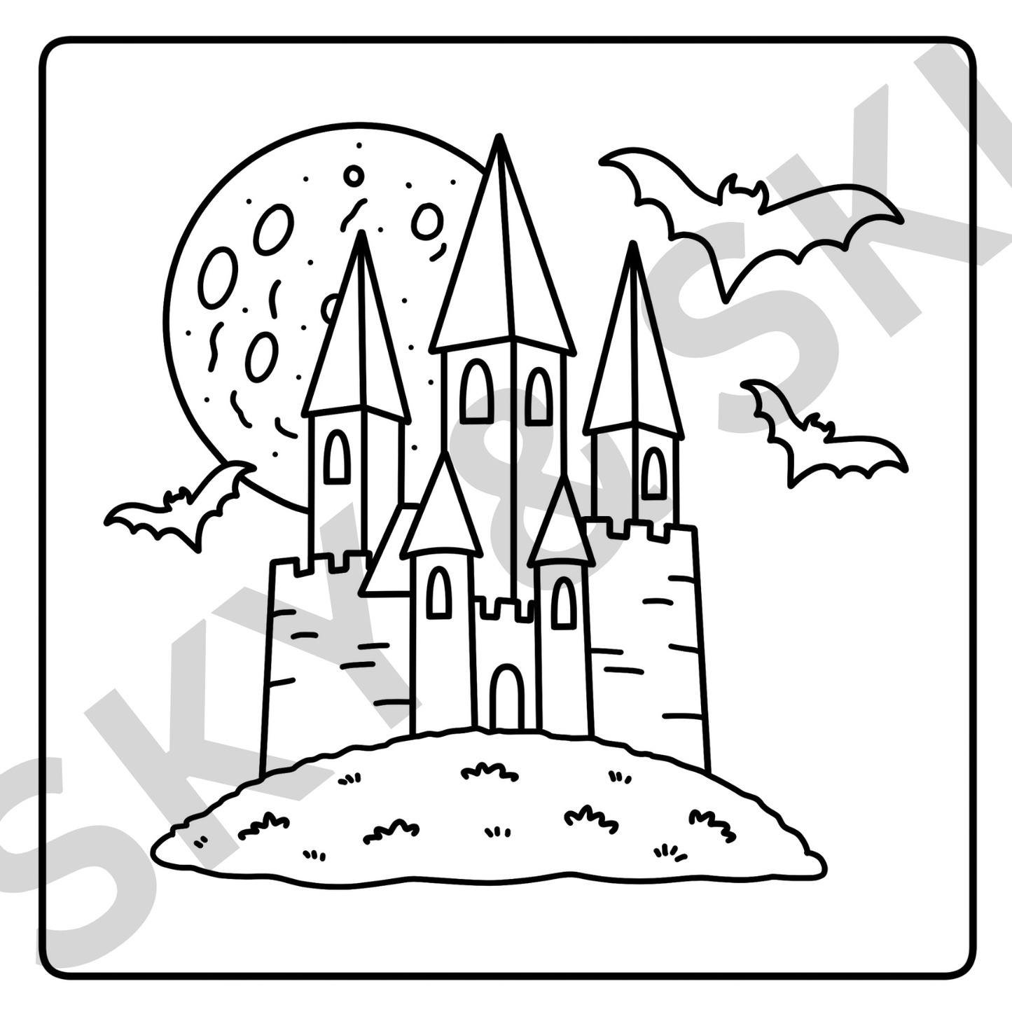 Happy Halloween X6 hand drawn images digital download