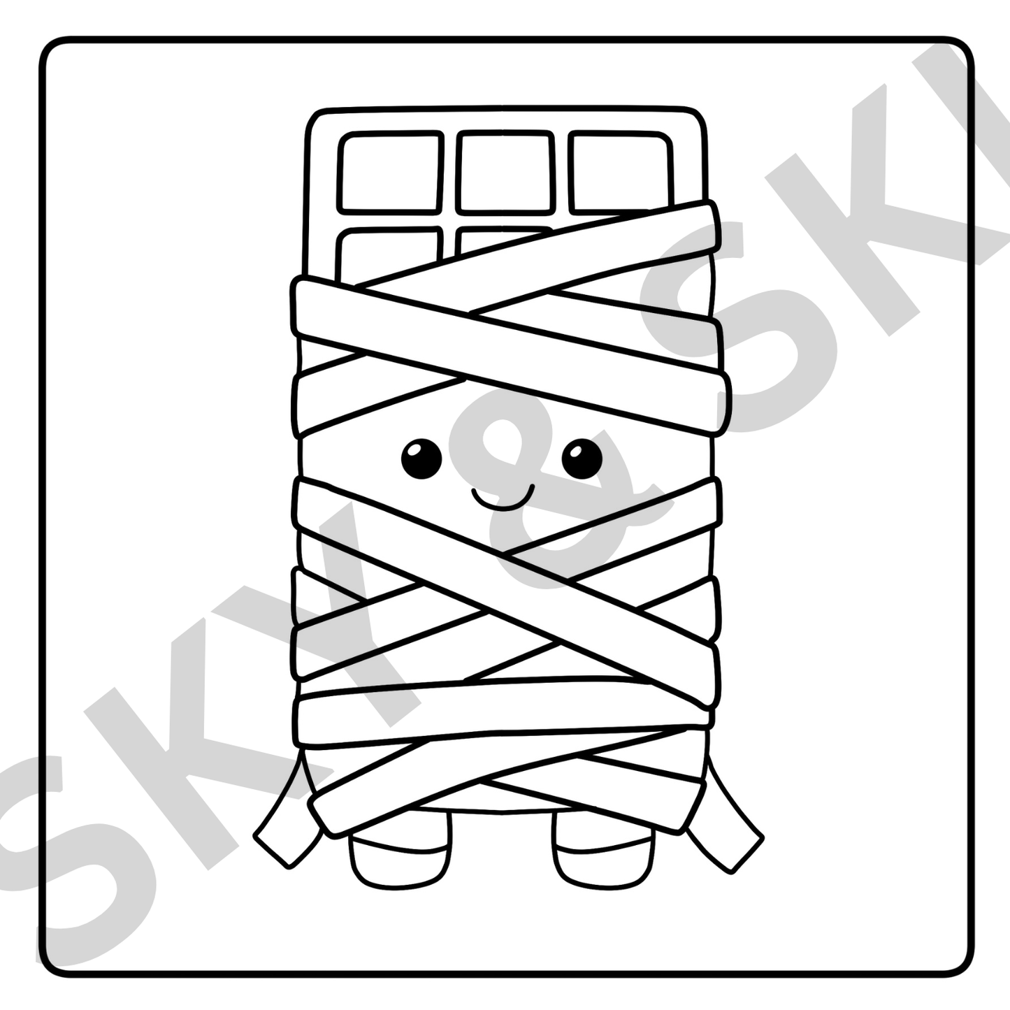 Halloween sweet treats X6 hand drawn images digital download