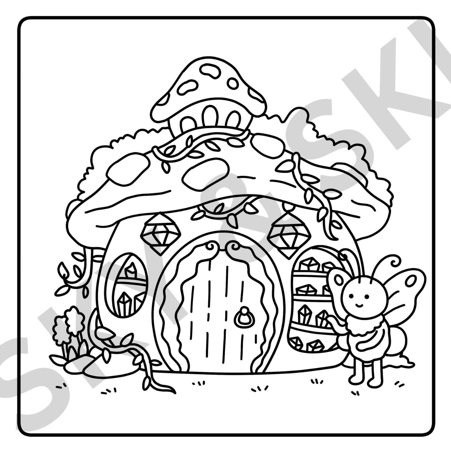 Halloween Shop X6 hand drawn images digital download