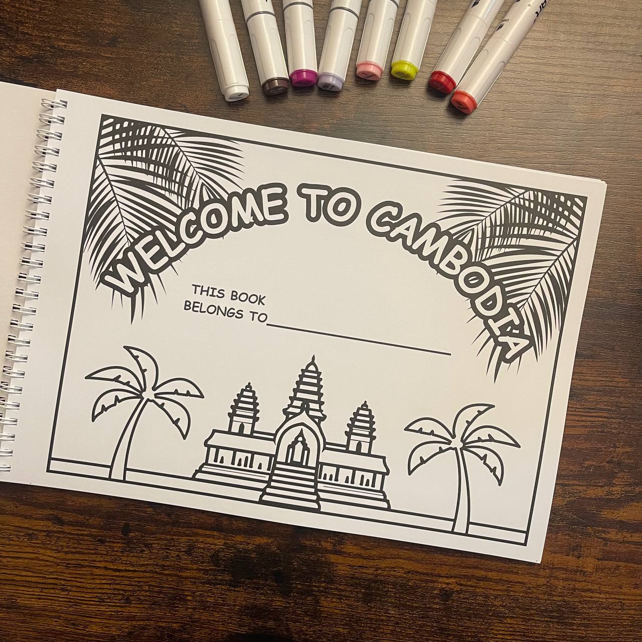 Fuzzy Cambodia Life Bold and Easy Colouring Book