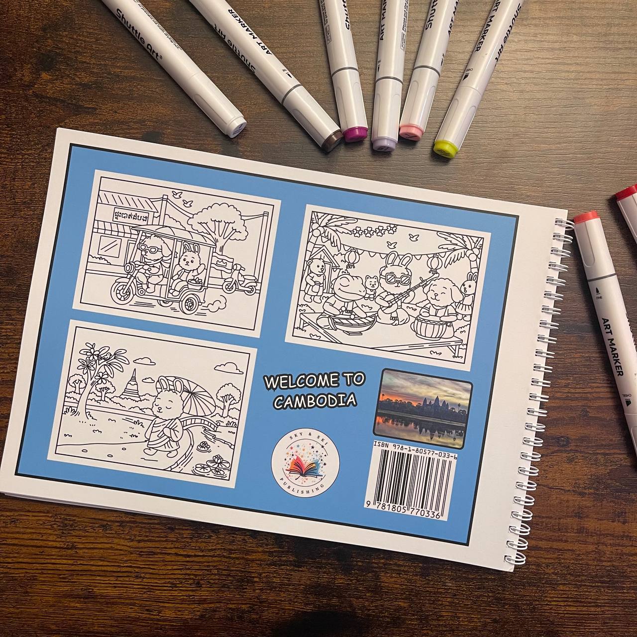 Fuzzy Cambodia Life Bold and Easy Colouring Book