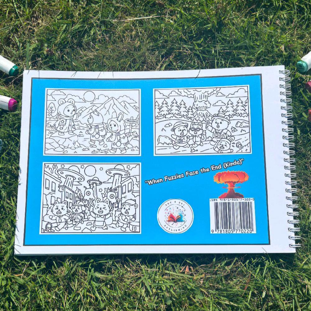 Chaos Set, Fuzzy Apocalypse The End Is Nigh Colouring Book Card + Sticker Set
