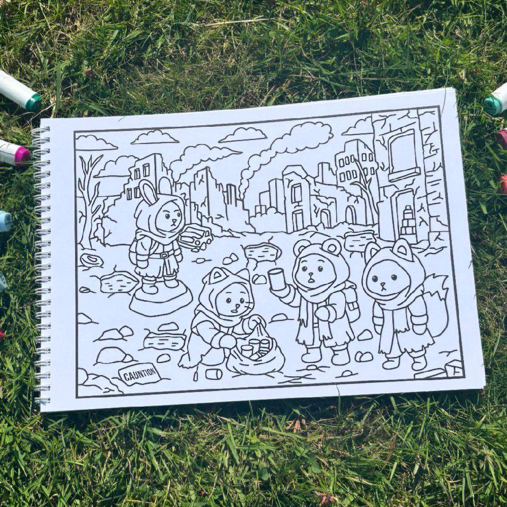 Fuzzy Apocalypse Bold and Easy Colouring Book
