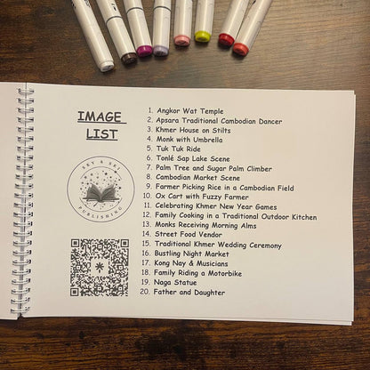 Fuzzy Cambodia Life Bold and Easy Colouring Book