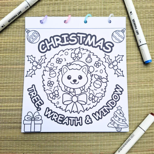 Christmas Tree, Wreath & Window