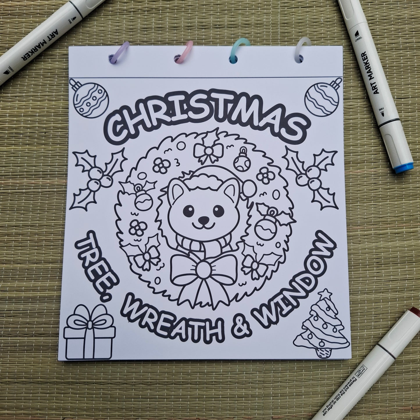 Christmas Tree, Wreath & Window