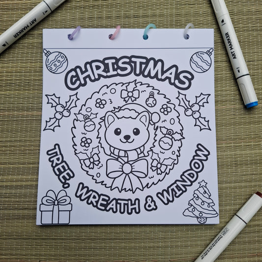 Christmas Tree, Wreath & Window