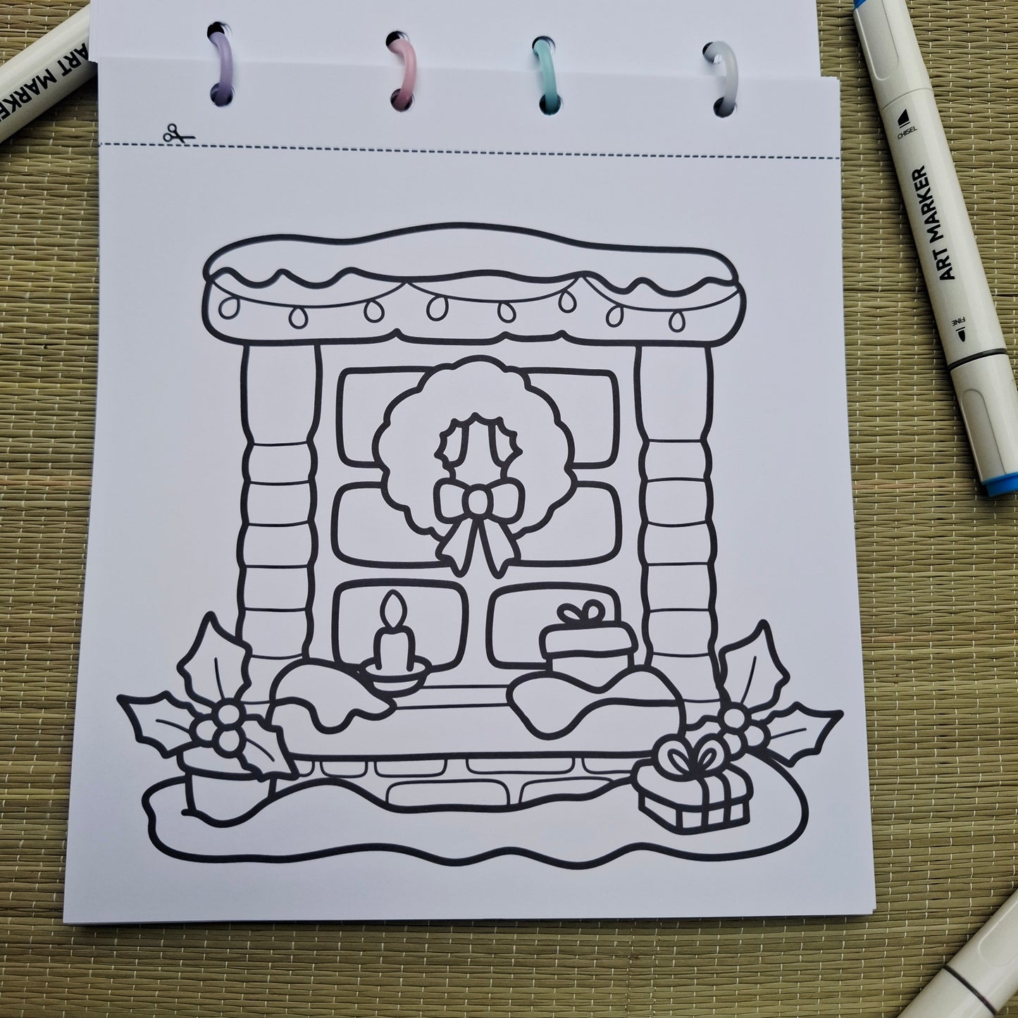 Christmas Tree, Wreath & Window