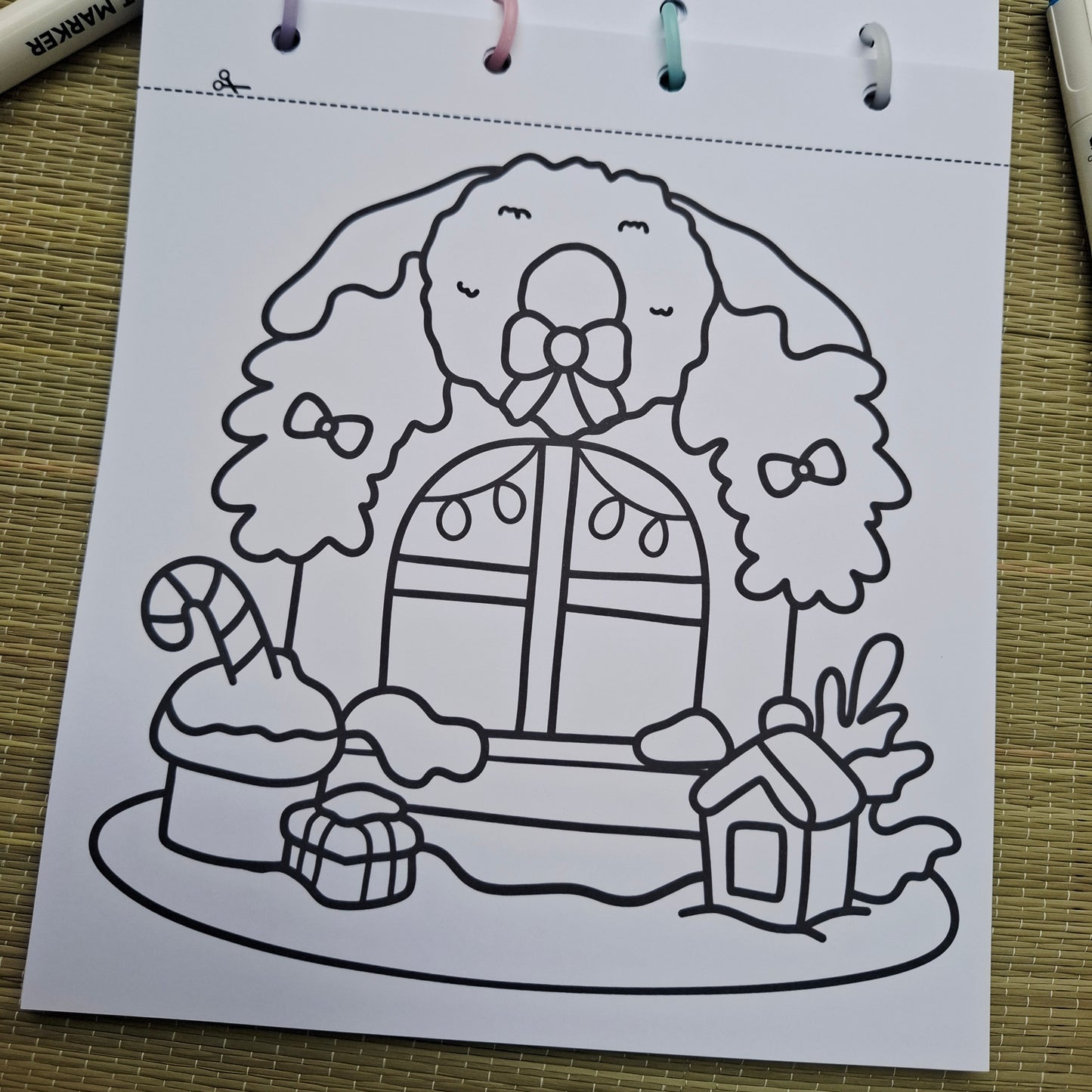 Christmas Tree, Wreath & Window