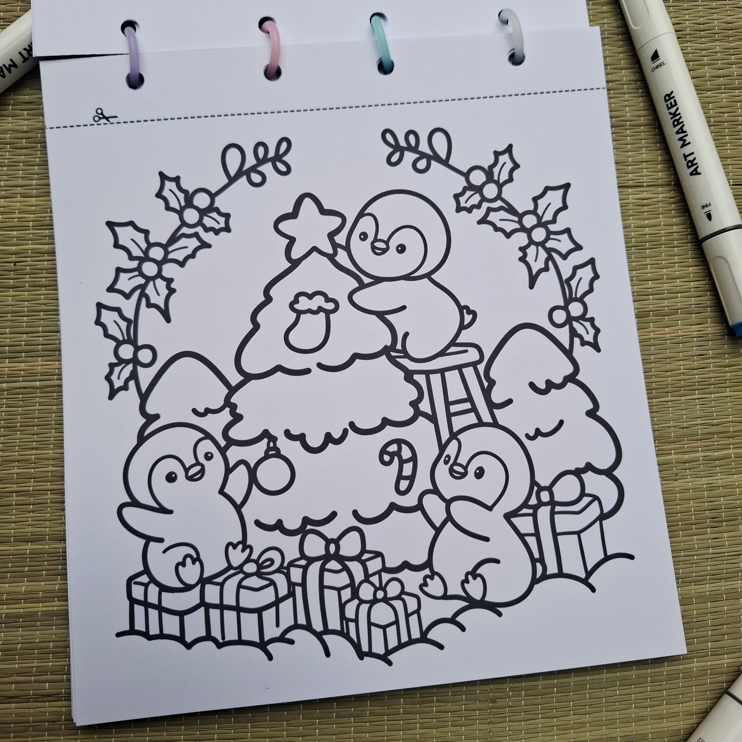 Christmas Tree, Wreath & Window