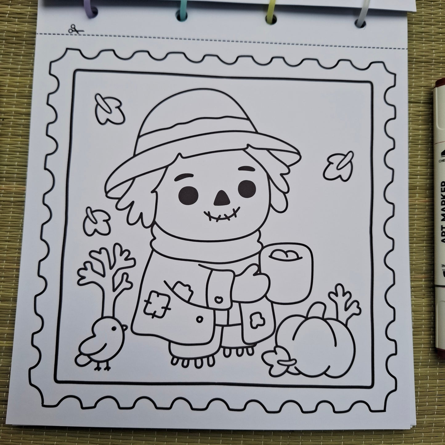 Halloween Autumn Stamp