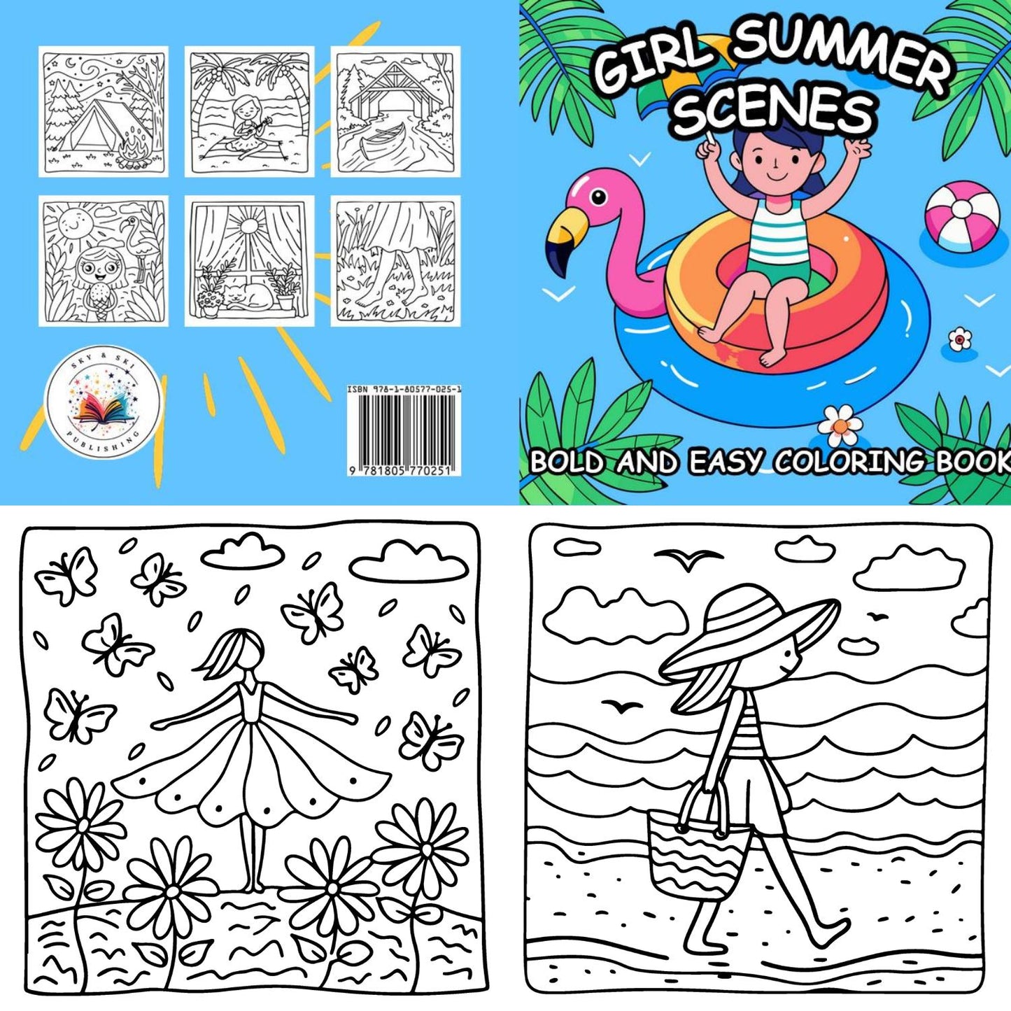 Single Perfect Bound 21cm X21cm Colouring Books