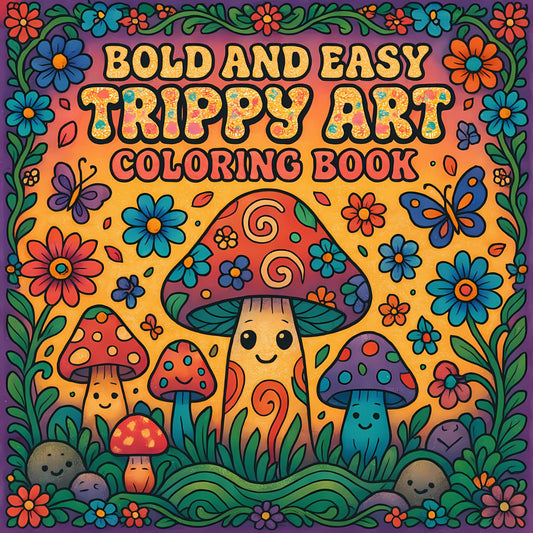 Trippy Art Colouring Book