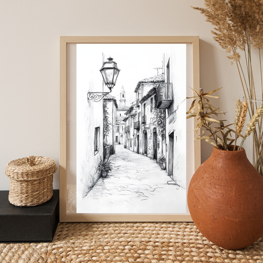 Charcoal Pencil Drawing Matte Finish Posters