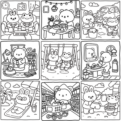 Homemade Ringbound Colouring Books