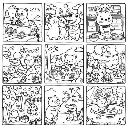 Homemade Ringbound Colouring Books