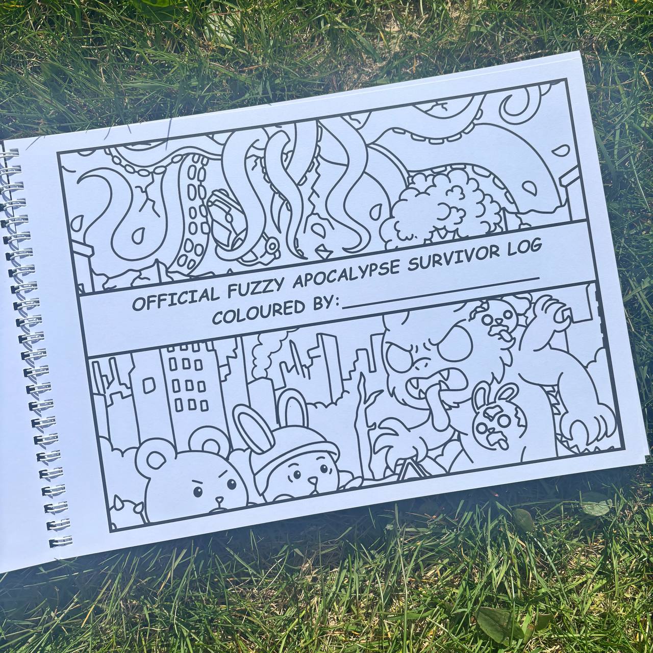 Chaos Set, Fuzzy Apocalypse The End Is Nigh Colouring Book Card + Sticker Set