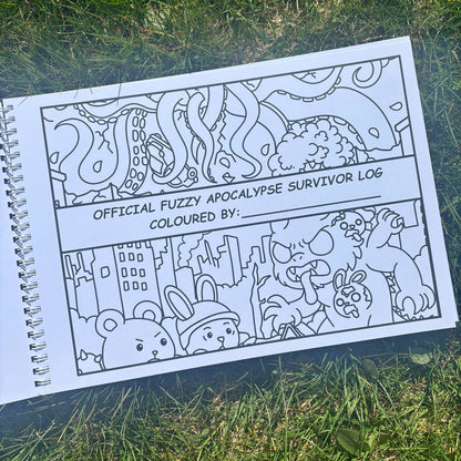 Chaos Set, Fuzzy Apocalypse The End Is Nigh Colouring Book Card + Sticker Set