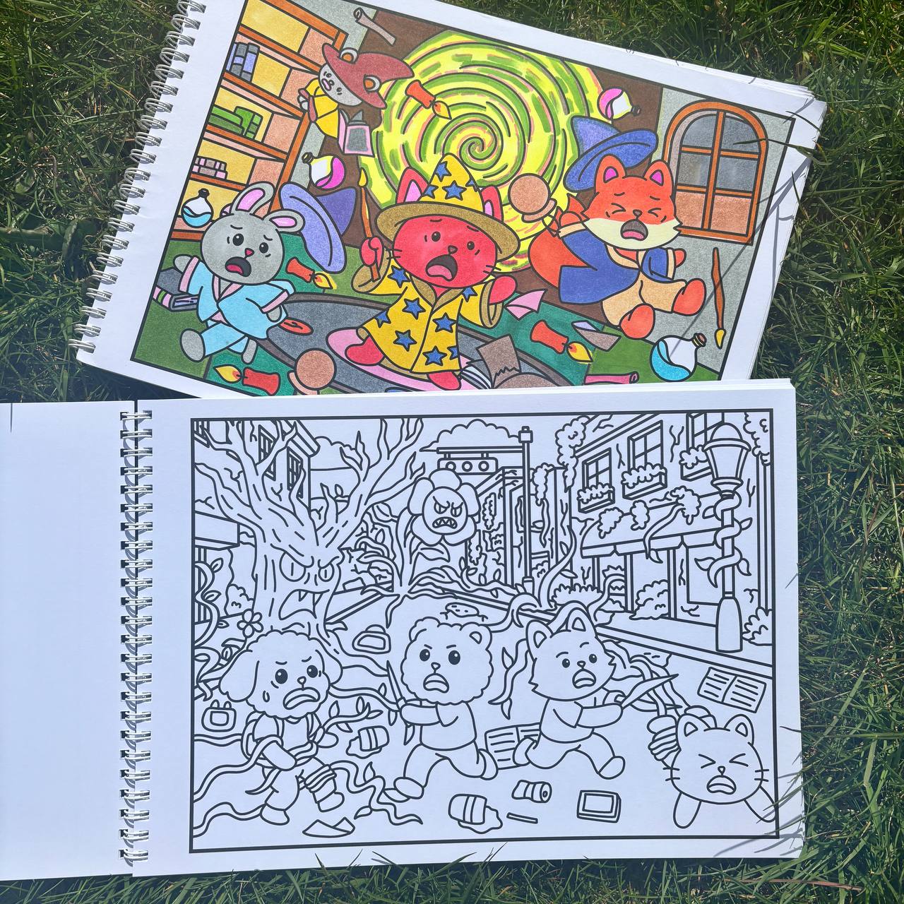 Chaos Set, Fuzzy Apocalypse The End Is Nigh Colouring Book Card + Sticker Set