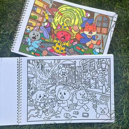 Chaos Set, Fuzzy Apocalypse The End Is Nigh Colouring Book Card + Sticker Set