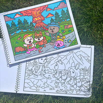 Chaos Set, Fuzzy Apocalypse The End Is Nigh Colouring Book Card + Sticker Set