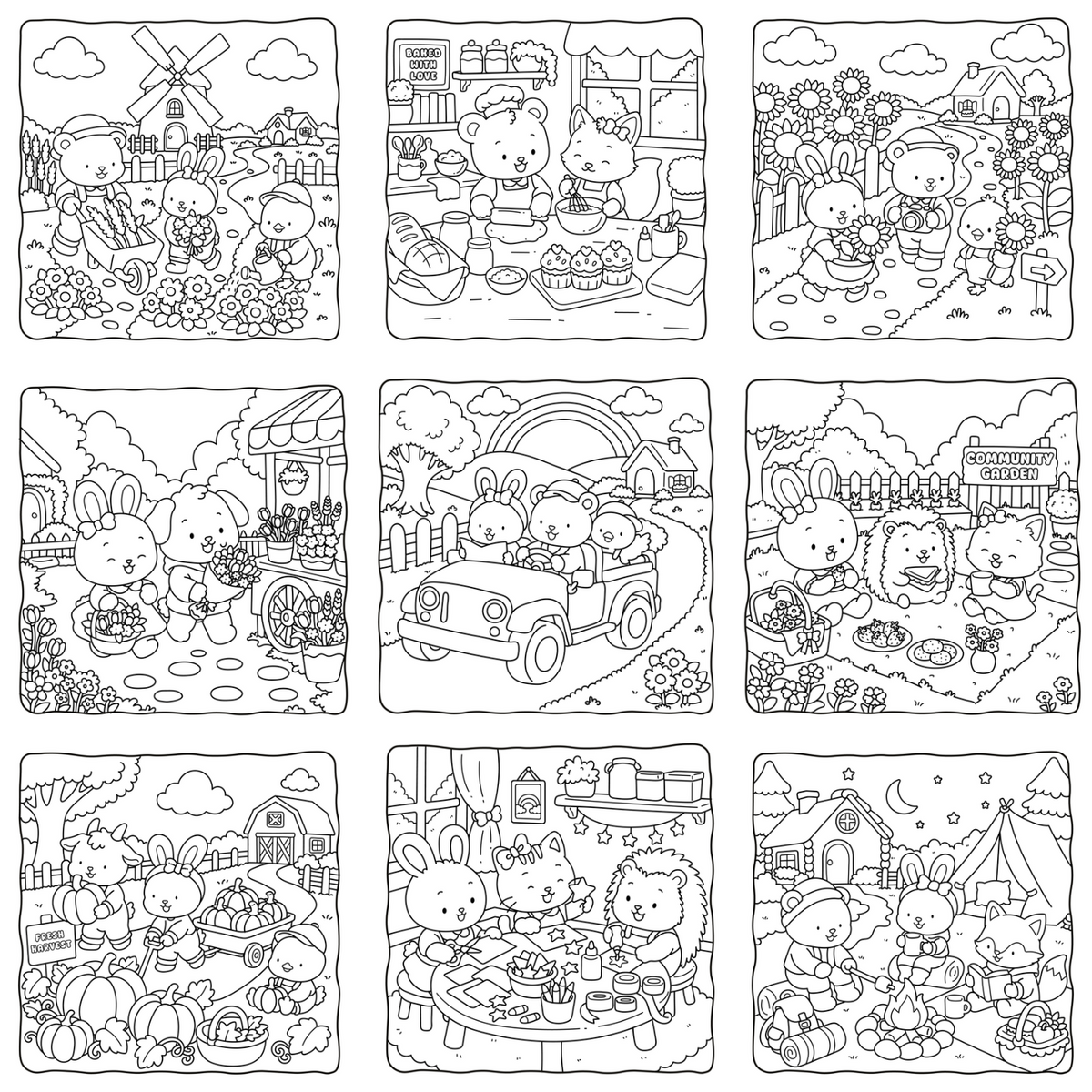 Homemade Ringbound Colouring Books