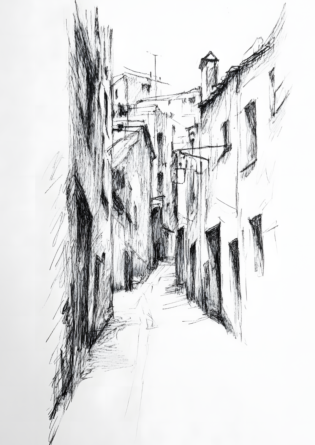 Charcoal Pencil Drawing Matte Finish Posters