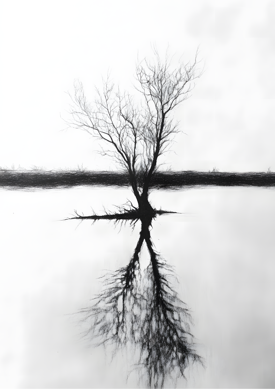 Charcoal Pencil Drawing Matte Finish Posters