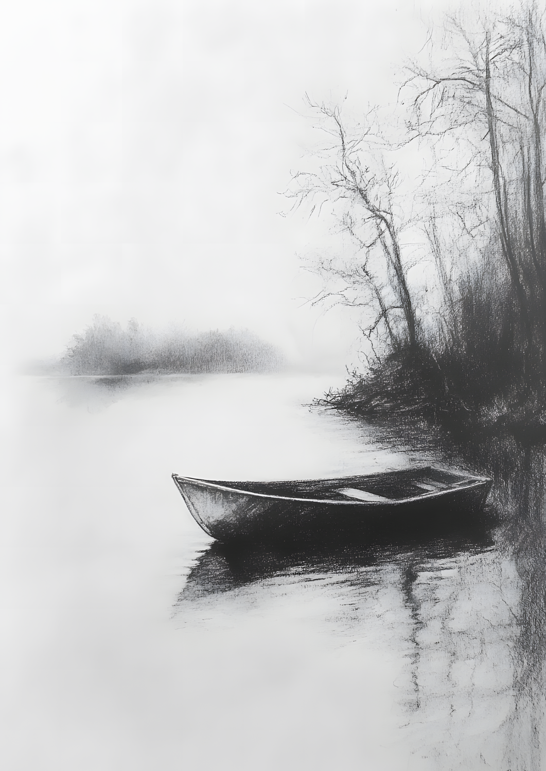 Charcoal Pencil Drawing Matte Finish Posters