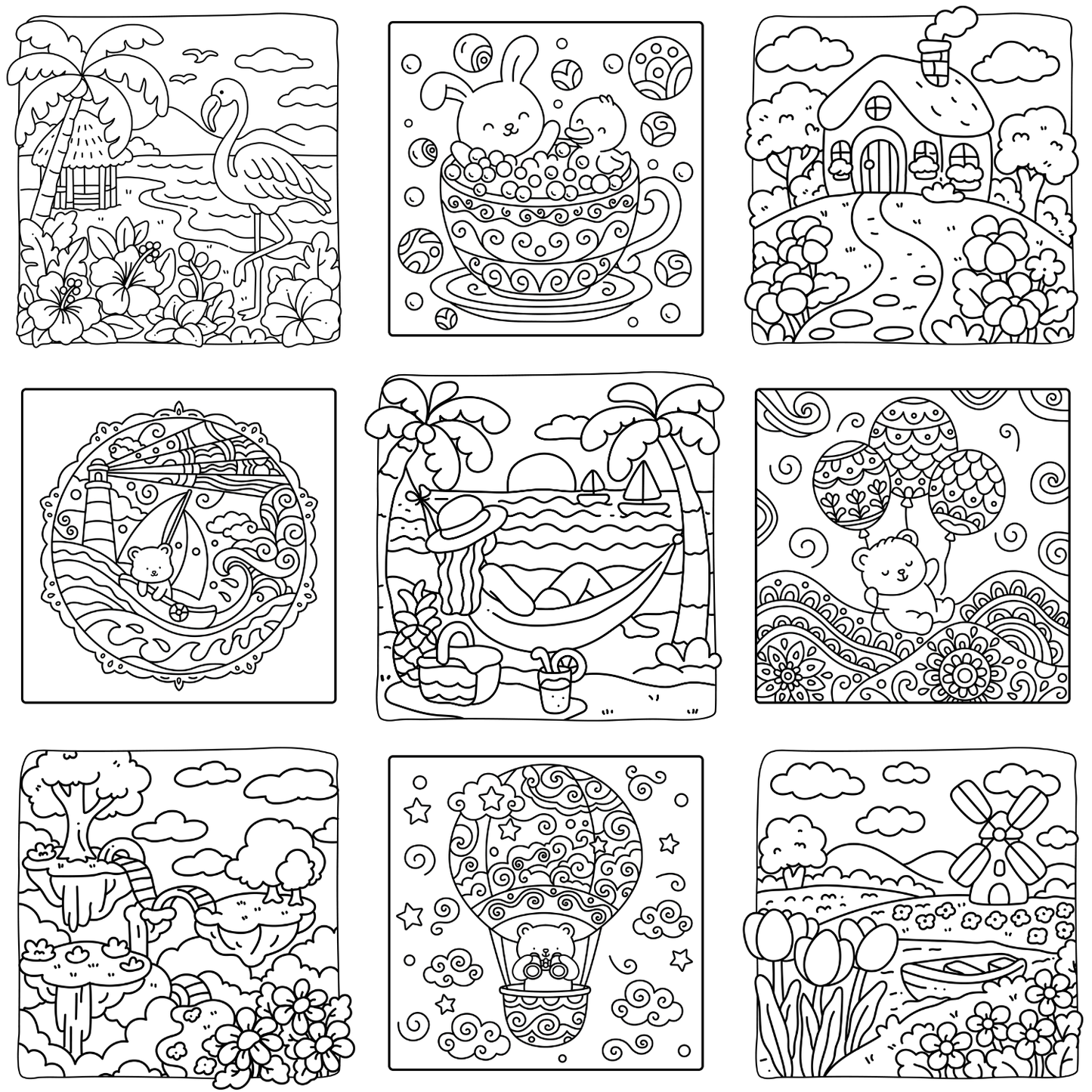 Homemade Ringbound Colouring Books