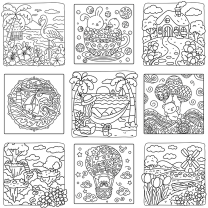 Homemade Ringbound Colouring Books