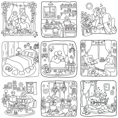 Homemade Ringbound Colouring Books