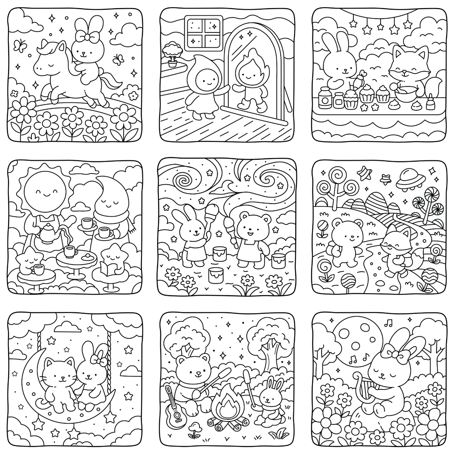 Homemade Ringbound Colouring Books
