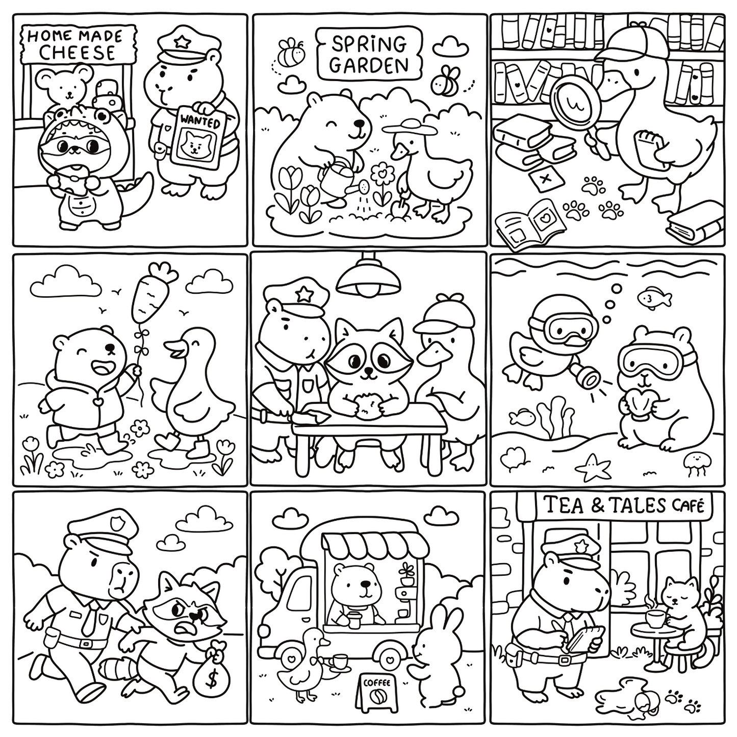 Homemade Ringbound Colouring Books