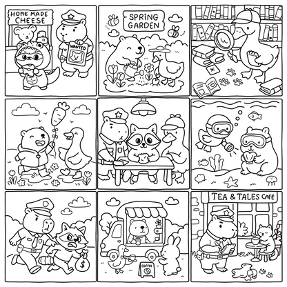 Homemade Ringbound Colouring Books