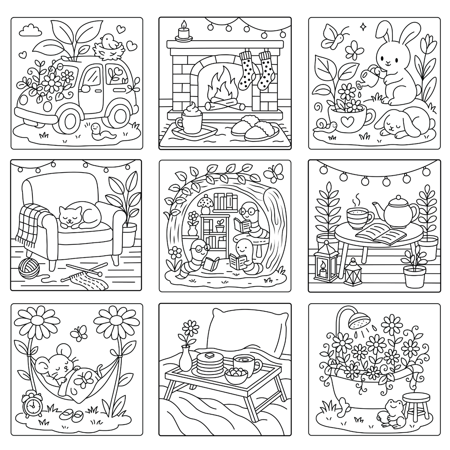Homemade Ringbound Colouring Books