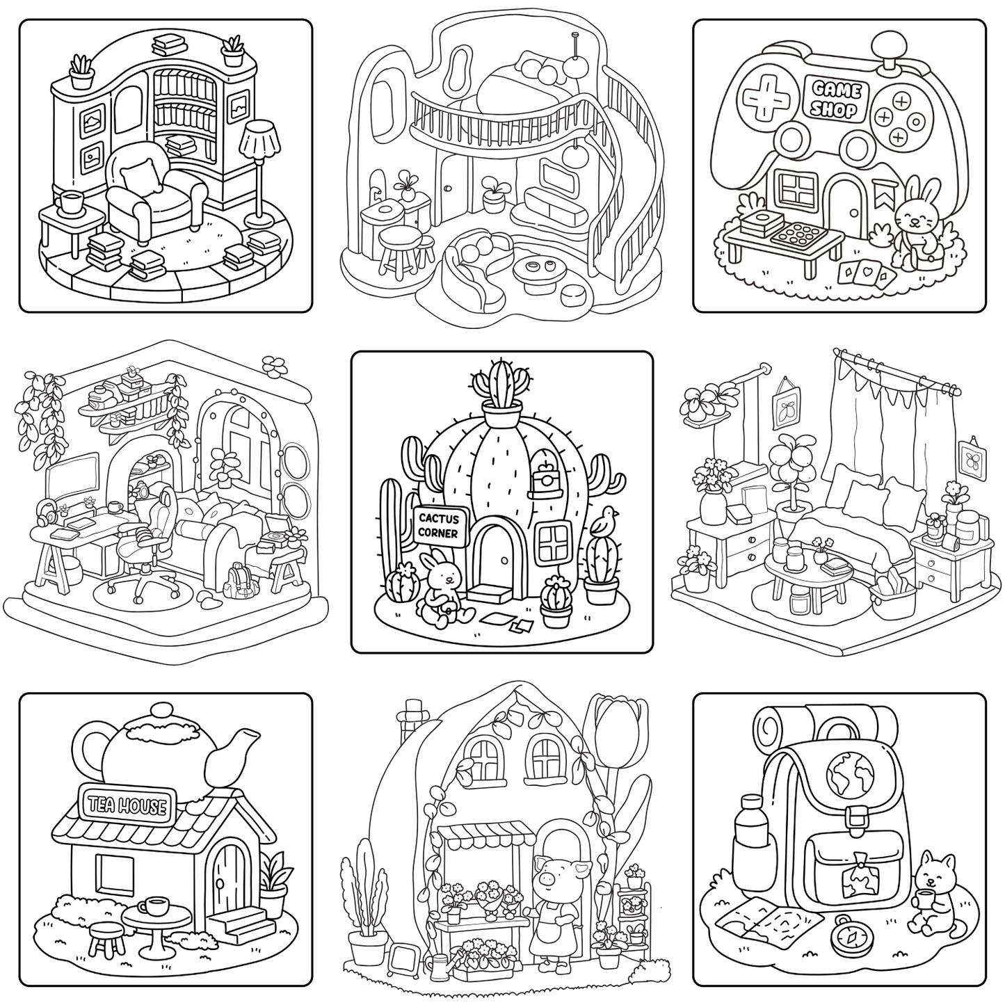 Homemade Ringbound Colouring Books