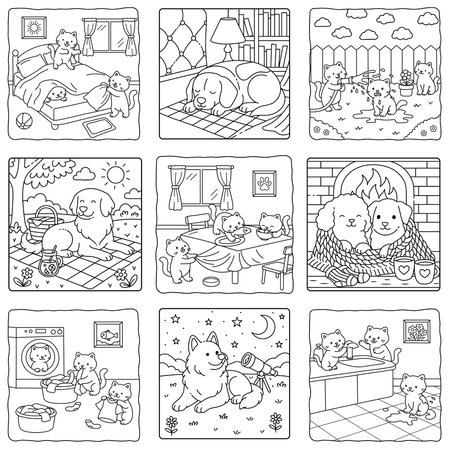 Homemade Ringbound Colouring Books