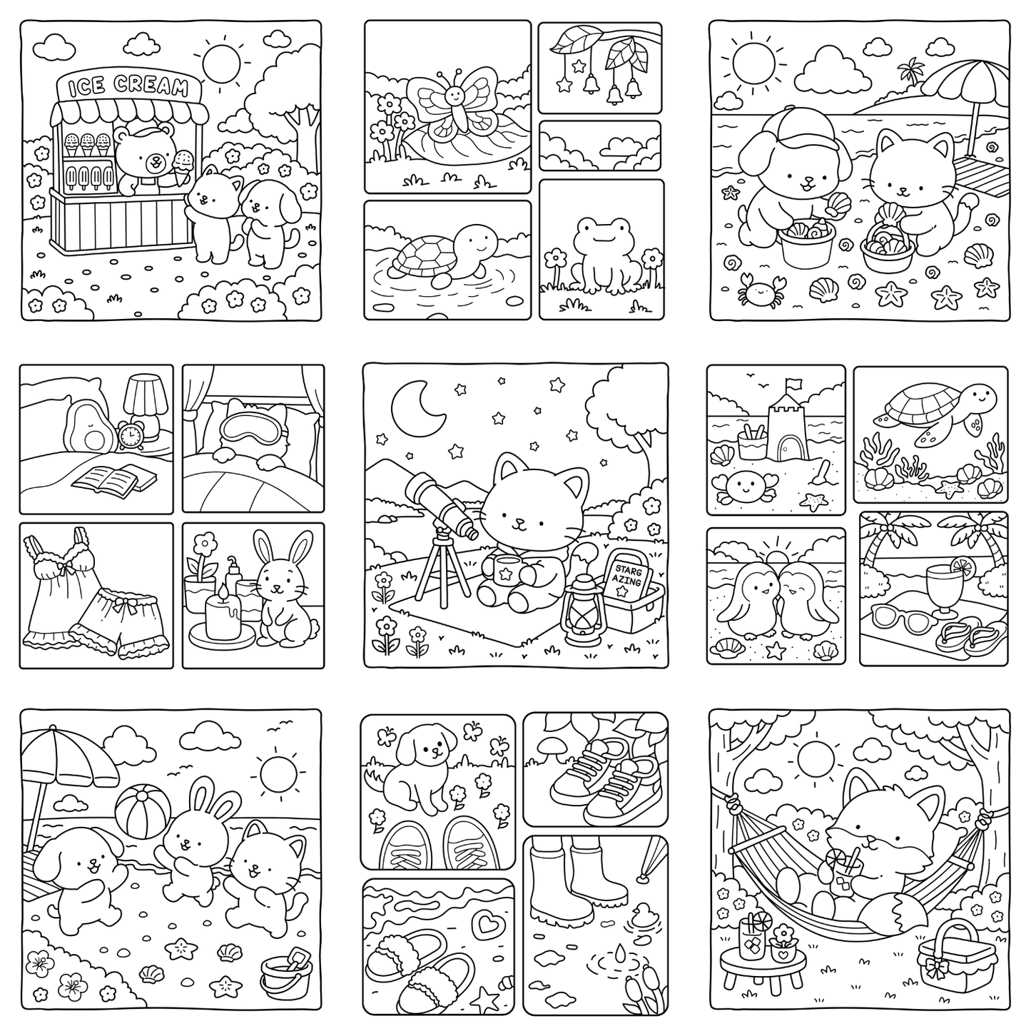 Homemade Ringbound Colouring Books