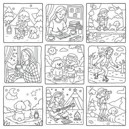 Homemade Ringbound Colouring Books