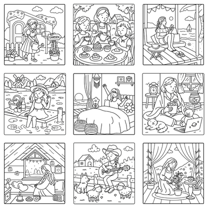 Homemade Ringbound Colouring Books