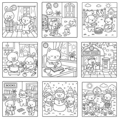 Homemade Ringbound Colouring Books