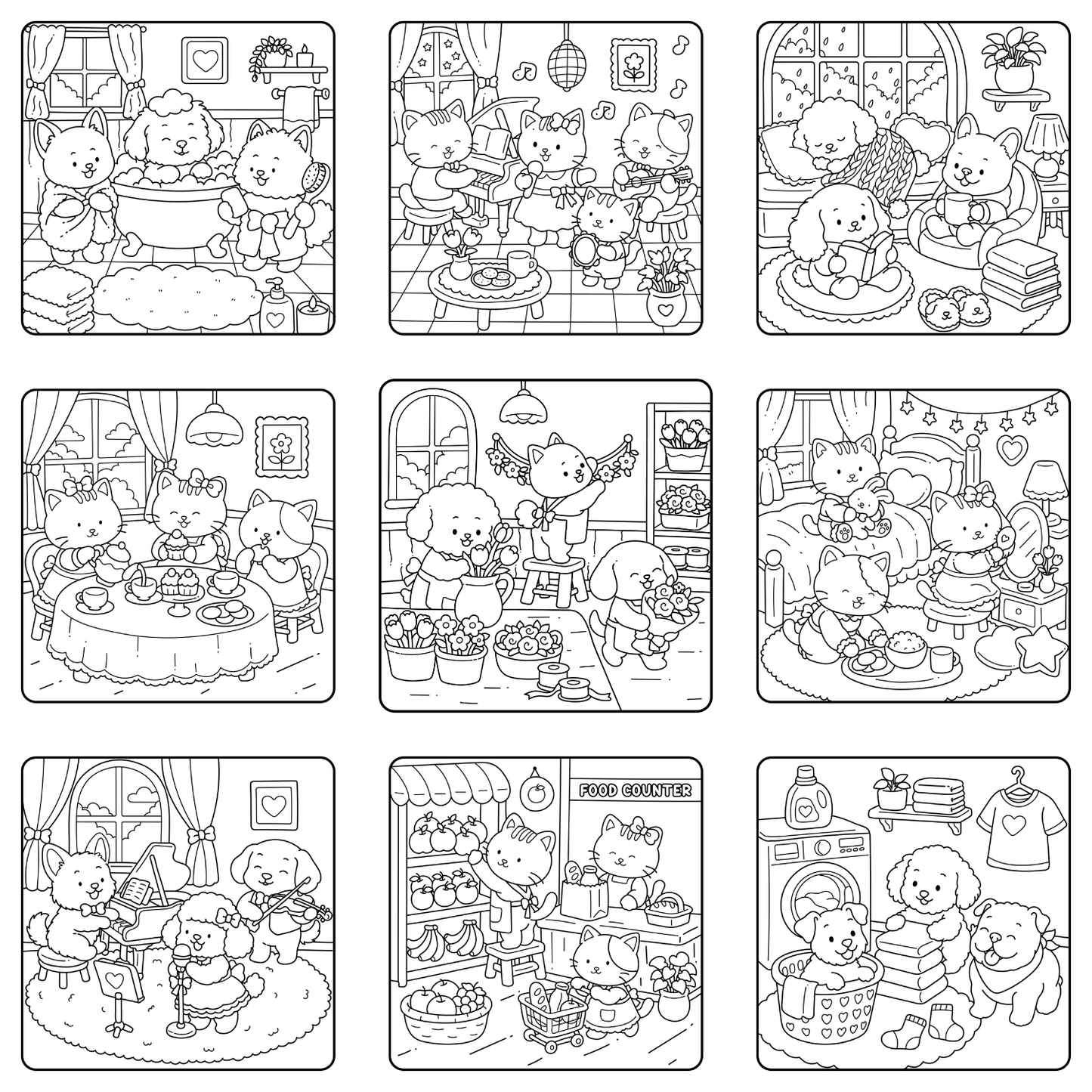Homemade Ringbound Colouring Books