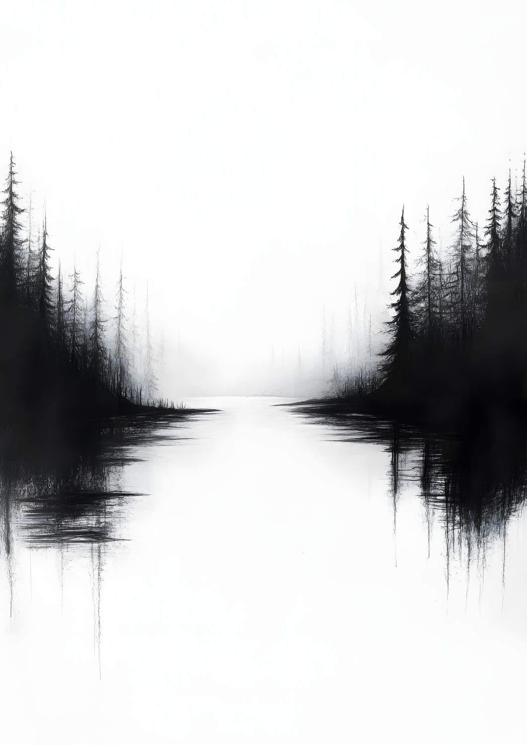 Charcoal Pencil Drawing Matte Finish Posters