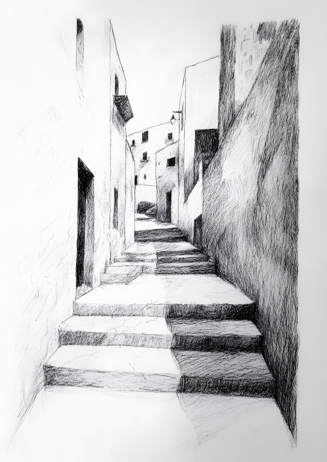 Charcoal Pencil Drawing Matte Finish Posters