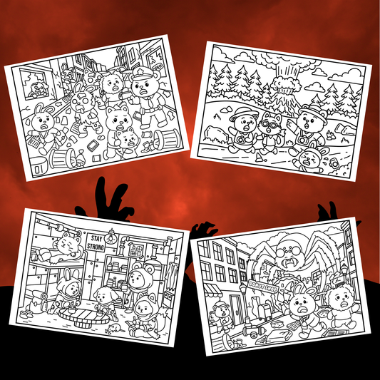 The Fuzzy Apocalypse 4 Page Taster Set Hand Drawn (Digital Download)
