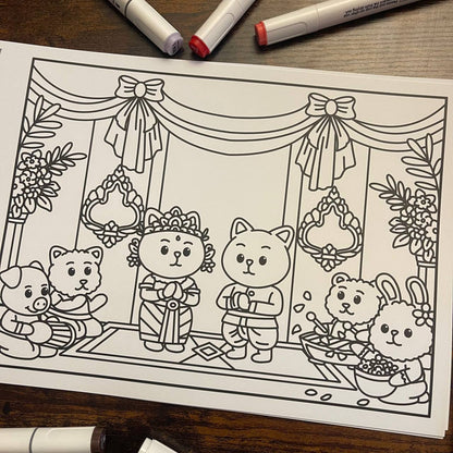 Fuzzy Cambodia Life Bold and Easy Colouring Book