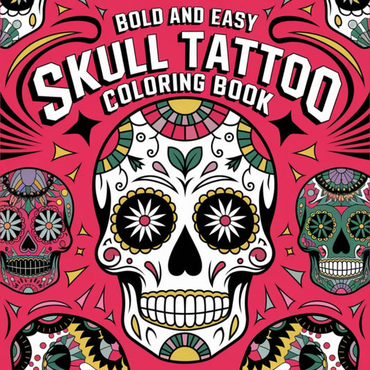 Skull Tattoo Colouring Book